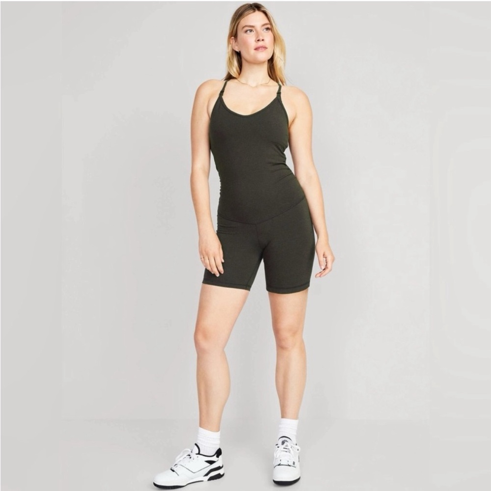 Maternity power chill short romper/bodysuit